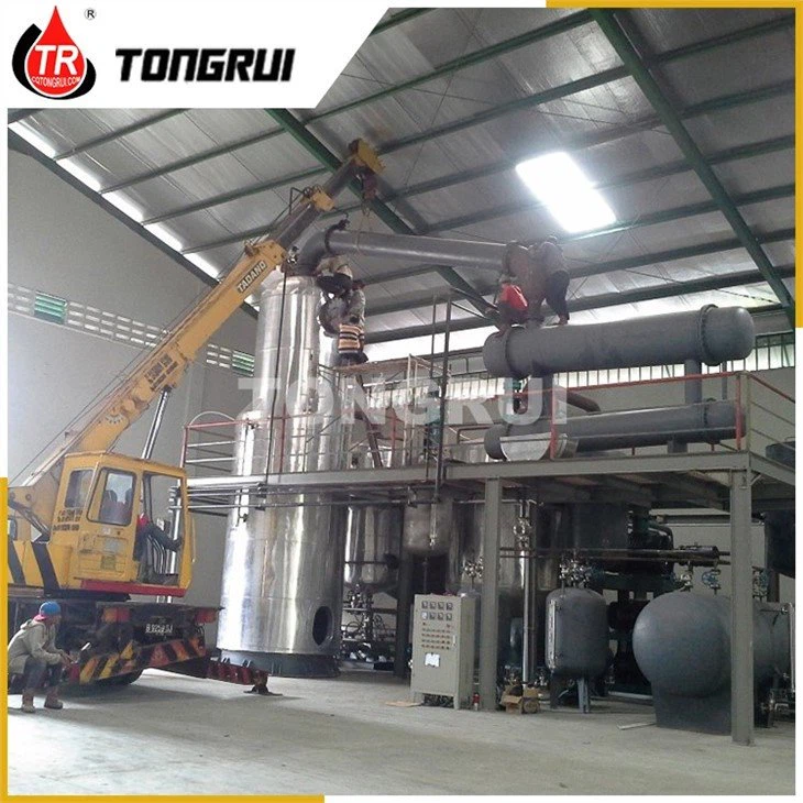 waste black oil to clean oil distillation system